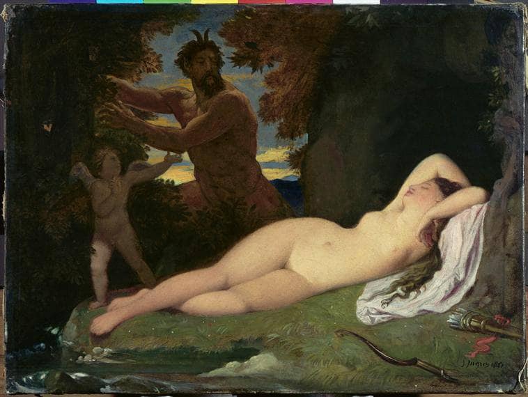 Jupiter and Antiope by Jean Auguste Dominique Ingres — Oil Painting Reproduction