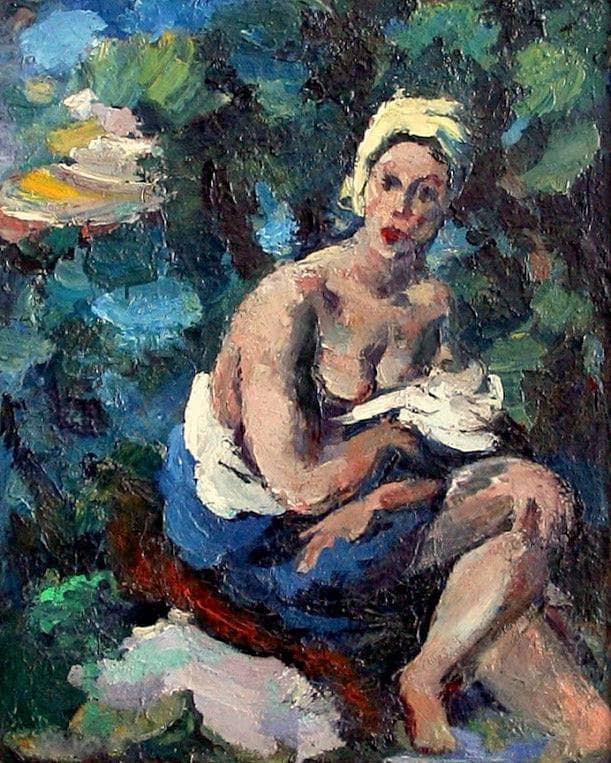 Semi Nude Woman by Wassily Kandinsky — Oil Painting Reproduction