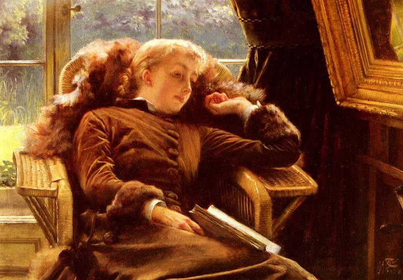 Kathleen Newton in an Armchair by James Tissot — Oil Painting Reproduction