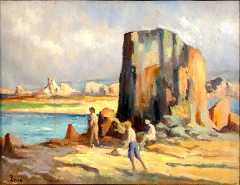 Kermouster, La Plage by Maximilien Luce — Oil Painting Reproduction