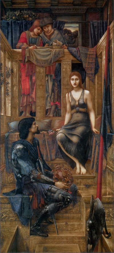 King Cophetua and the Beggar Maid in hallway