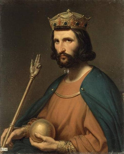 King Hugh of France in bedroom