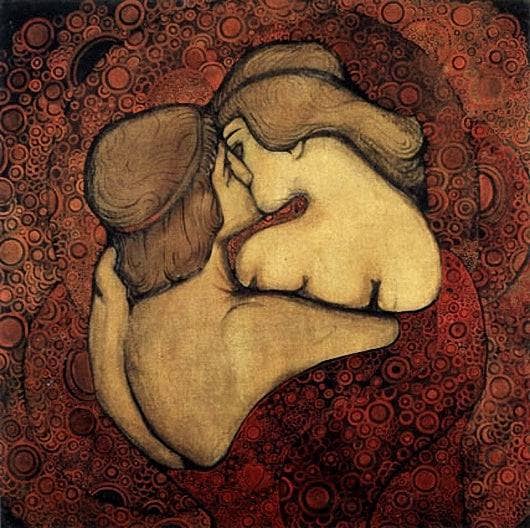Kiss by Vsevolod Maksymovych — Oil Painting Reproduction
