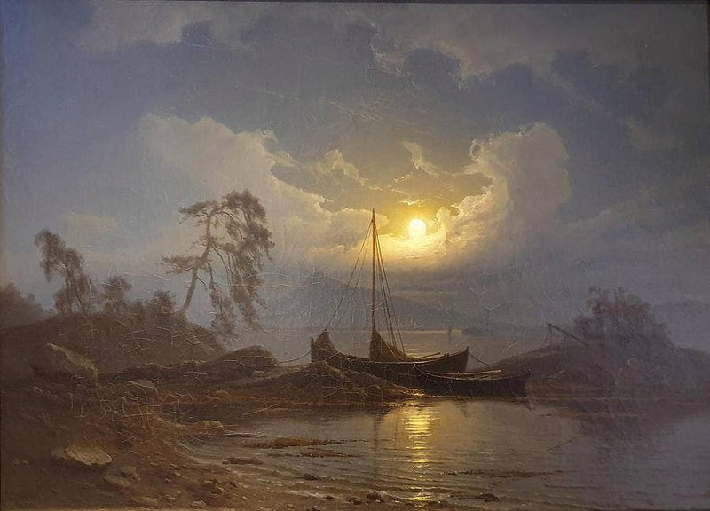 Historical off the west coast of Norway by Knud Baade — Oil Painting Reproduction