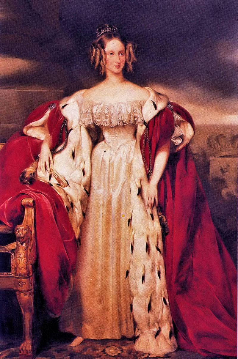 Portrait of Louise of Orléans by Gustaf Wappers — Oil Painting Reproduction