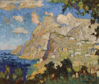 A View of Monte Solaro, Capri in entryway