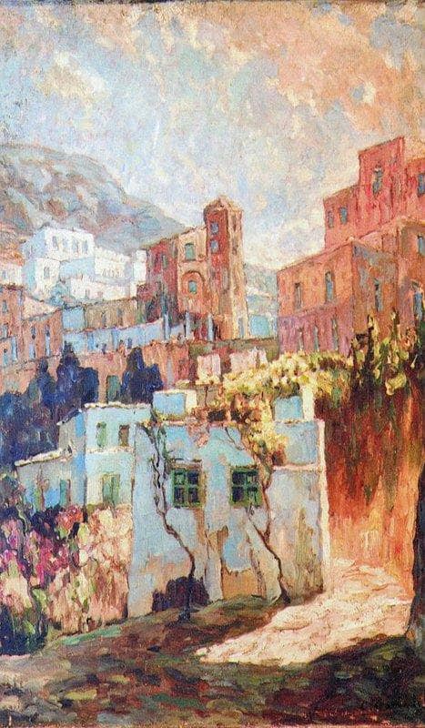 Italian City View by Konstantin Gorbatov — Oil Painting Reproduction