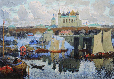 Pier in Novgorod in master bedroom