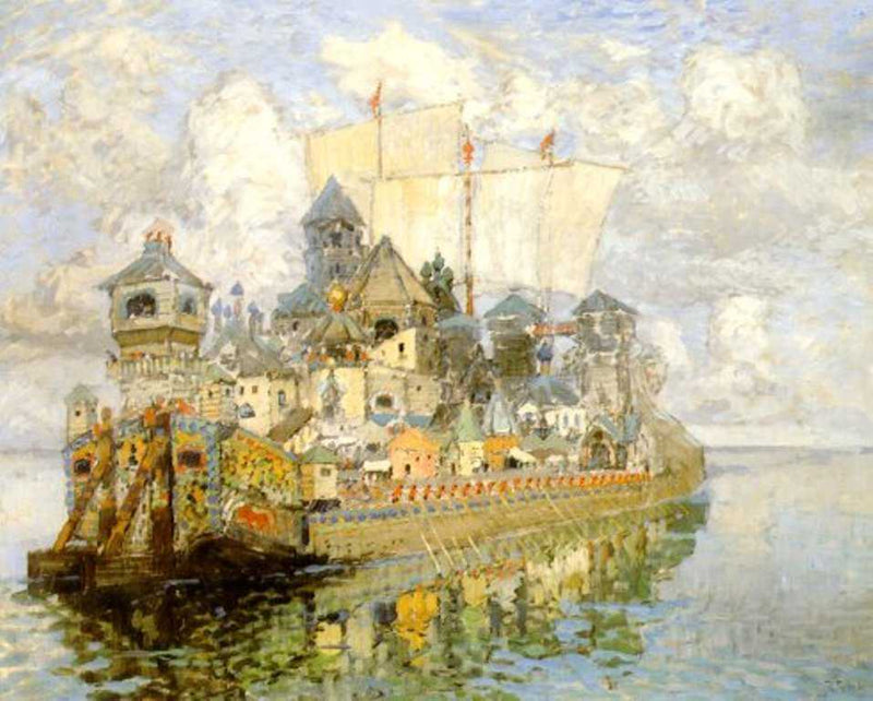 The Invisible Town of Kitezh by Konstantin Gorbatov — Oil Painting Reproduction