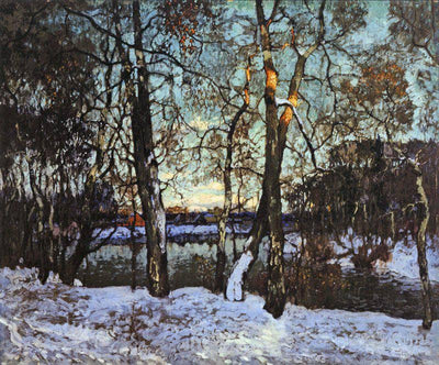 Winter Sunset in hallway
