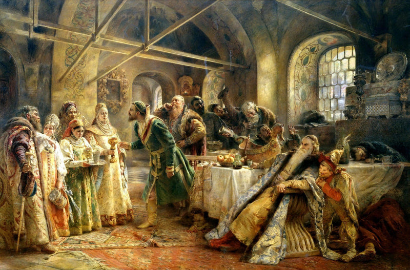 Kissing Ceremony by Konstantin Makovsky — Oil Painting Reproduction