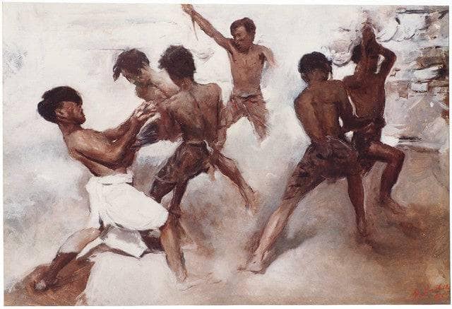 Kris dancers by Romualdo Locatelli — Oil Painting Reproduction