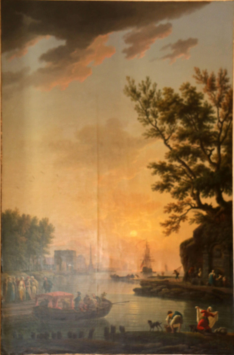 L'entrée D'un Port De Mer Par Temps Calme by Claude-Joseph Vernet — Oil Painting Reproduction