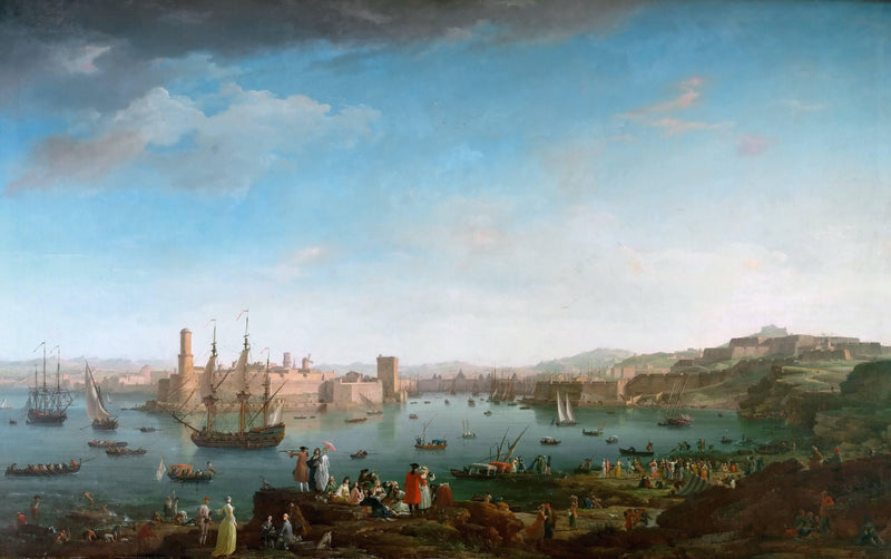 L'entrée du port de Marseille by Claude-Joseph Vernet — Oil Painting Reproduction