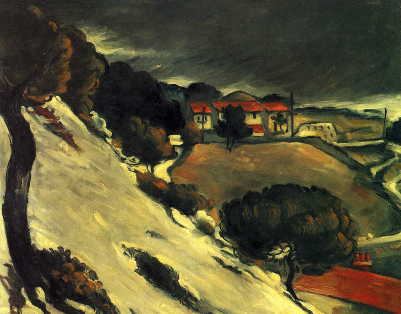 L'Estaque under Snow by Paul Cezanne — Oil Painting Reproduction