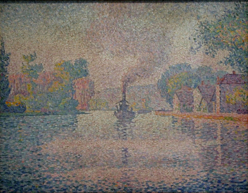 L'Hirondelle Steamer on the Seine by Paul Signac — Oil Painting Reproduction