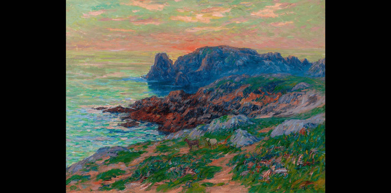 L'île de Ouessant, Le Soir by Henry Moret, Oil Painting Reproduction