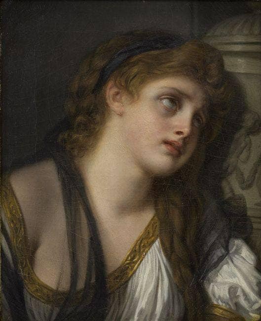 L'Inconsolable by Jean-Baptiste Greuze — Oil Painting Reproduction
