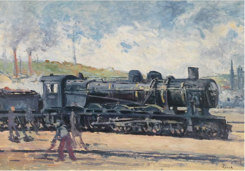 La Locomotive, Environs De Charleroi by Maximilien Luce — Oil Painting Reproduction