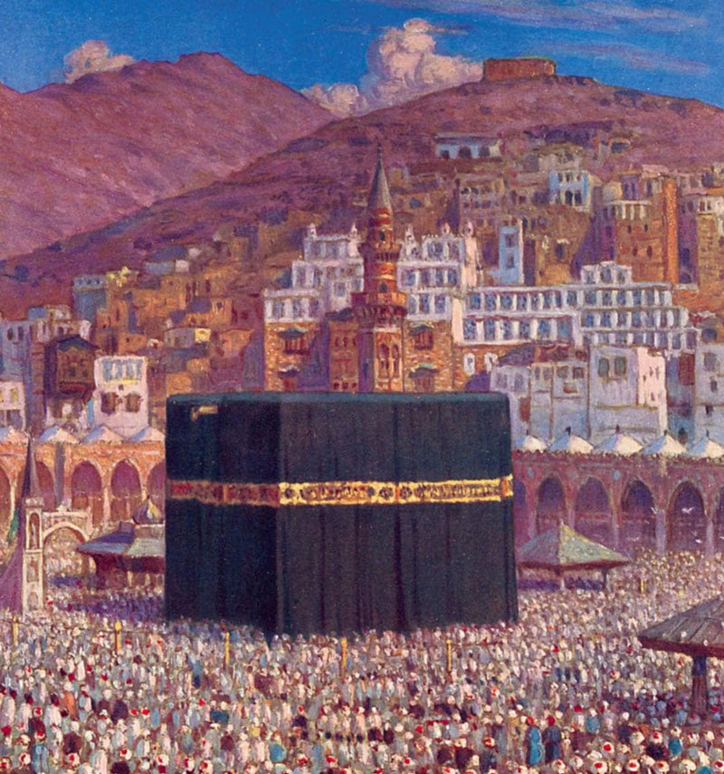 Prayer Around The Sacred Temple Of The Kaâba In Mekka by Nasreddine Dinet — Oil Painting Reproduction