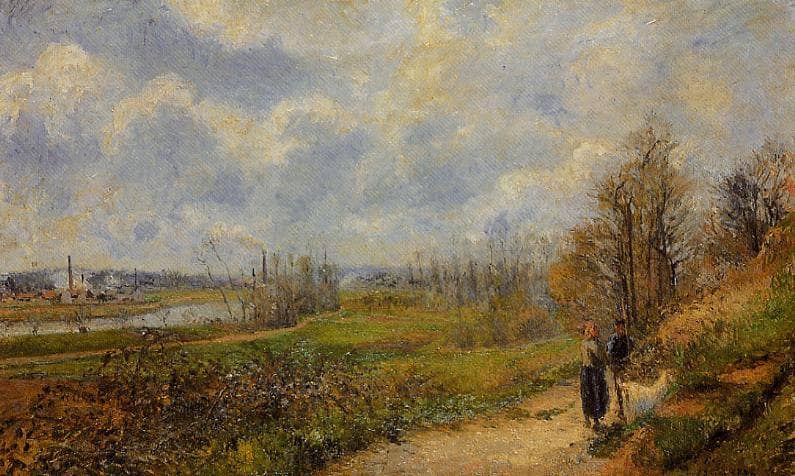La Sente du Chou, near Pontoise by Camille Pissarro — Oil Painting Reproduction