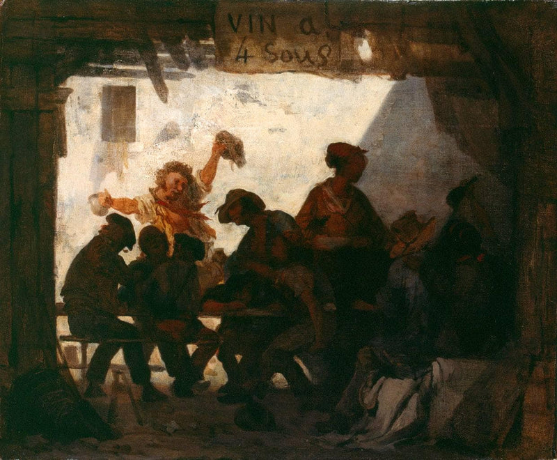 La Taverne by Alexandre-Gabriel Decamps — Oil Painting Reproduction