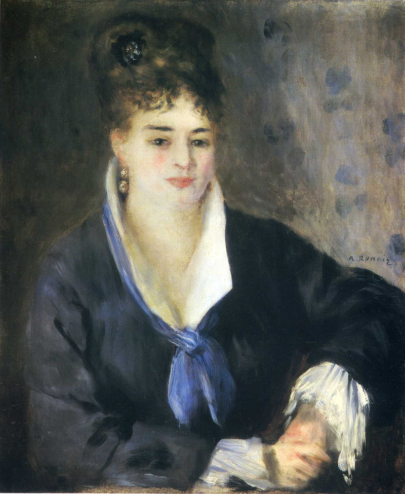 Lady in a Black Dress by Pierre-Auguste Renoir — Oil Painting Reproduction