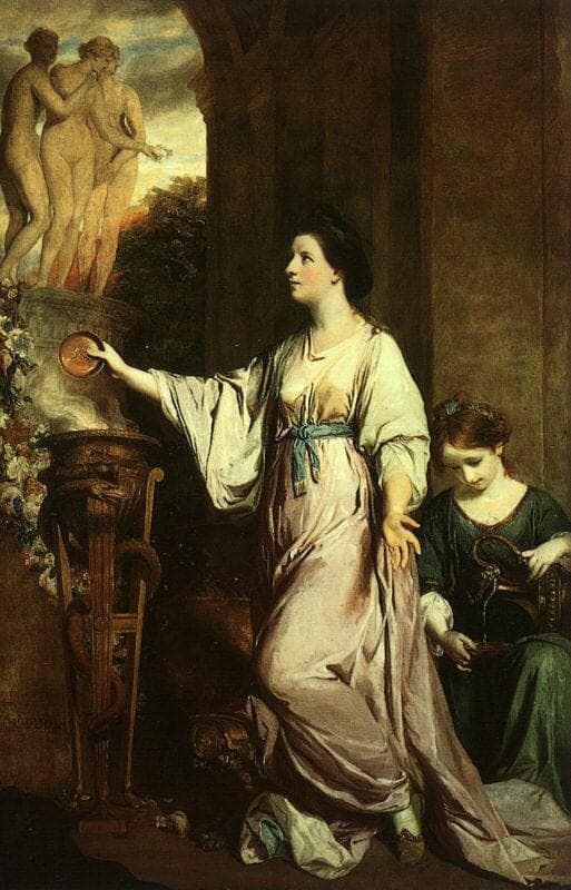 Lady Sarah Bunbury Sacrificing to the Graces by Joshua Reynolds — Oil Painting Reproduction