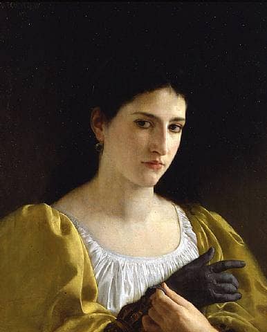 Lady with Glove by William-Adolphe Bouguereau — Oil Painting Reproduction