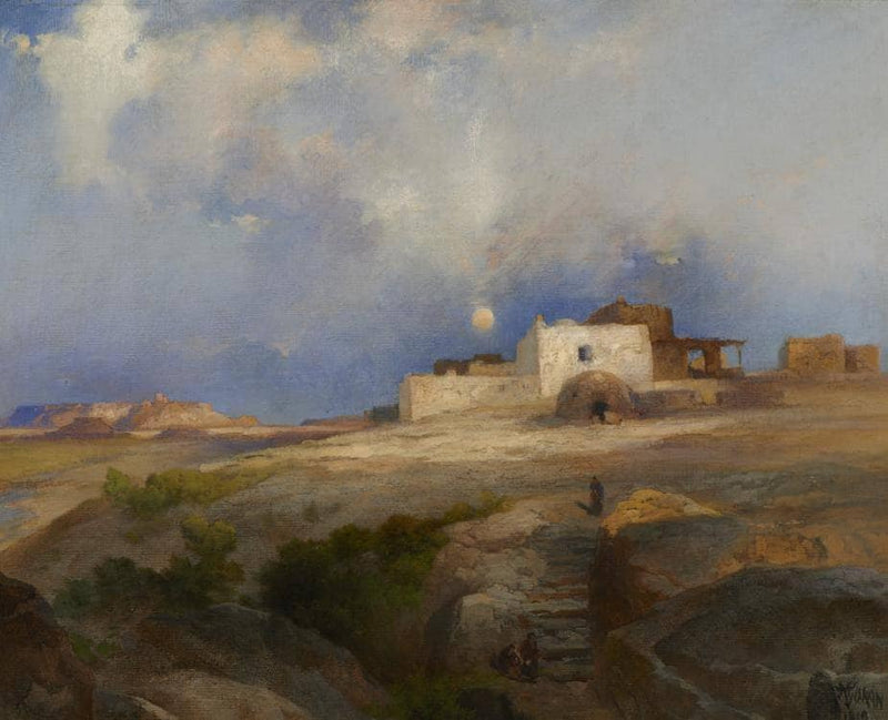 Laguna Pueblo by Thomas Moran — Oil Painting Reproduction