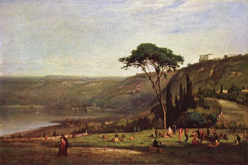 Lake Albano (Italy) by George Inness — Oil Painting Reproduction