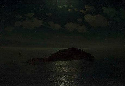 Lake Sevan and the Isle at night in kitchen