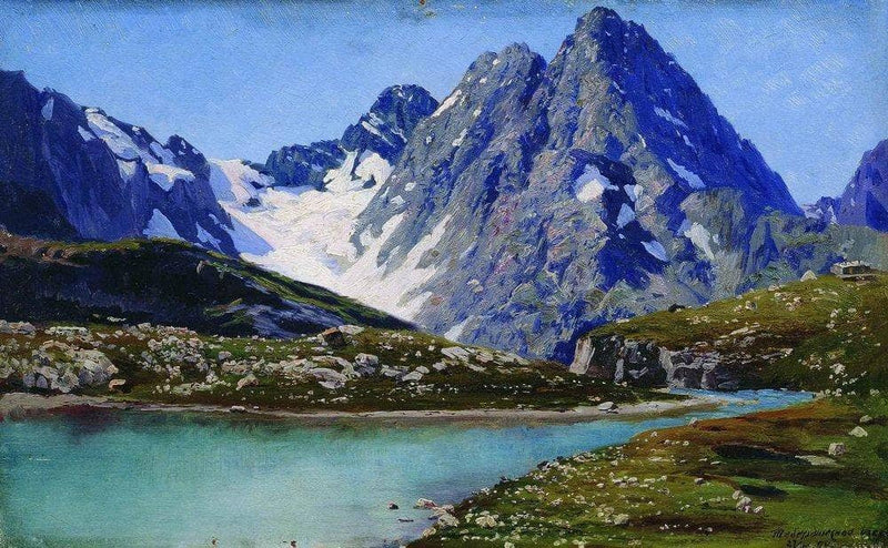 Lake Teberdinsky, Caucasus by Mykola Yaroshenko — Oil Painting Reproduction