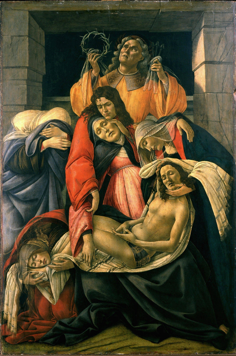 Lamentation over the Dead Christ with Saints by Sandro Botticelli — Oil Painting Reproduction