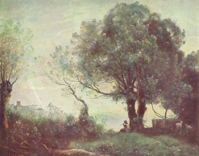 Landscape at Castel Gandolfo by Camille Corot — Oil Painting Reproduction
