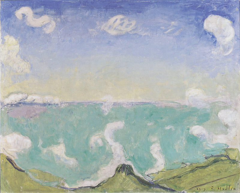 Landscape at Caux with increasing clouds by Ferdinand Hodler — Oil Painting Reproduction