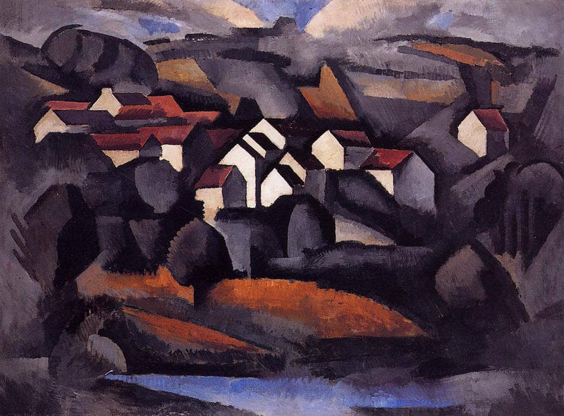 Landscape at Ferte Soud Jouarre by Roger de La Fresnaye — Oil Painting Reproduction