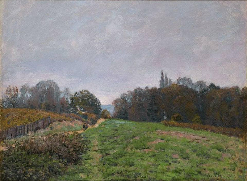Landscape at Louveciennes by Alfred Sisley — Oil Painting Reproduction