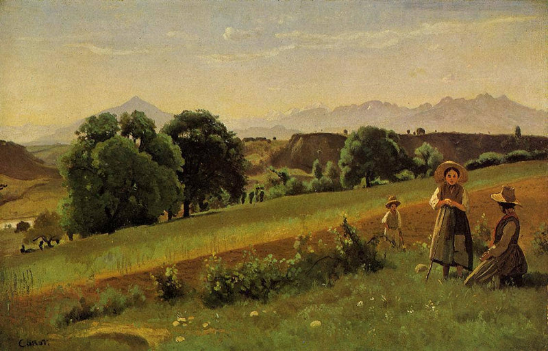 Landscape at Mornex, Haute Savoie by Camille Corot — Oil Painting Reproduction