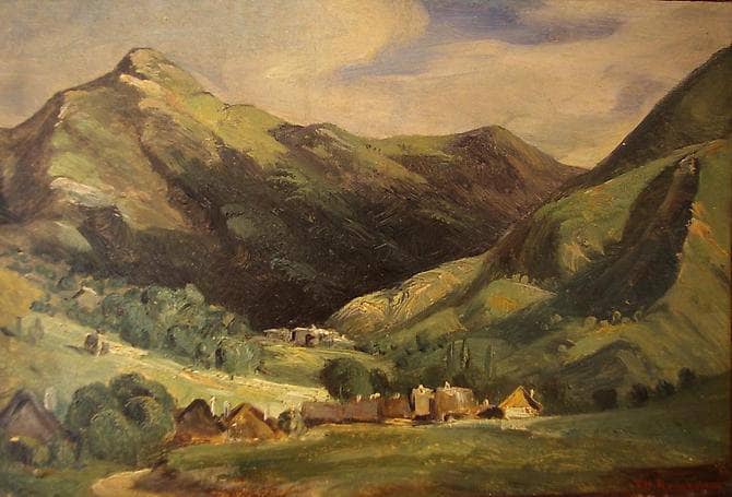 Landscape at Vigerie, valley Santoire, Auvergne by Theodore Rousseau — Oil Painting Reproduction