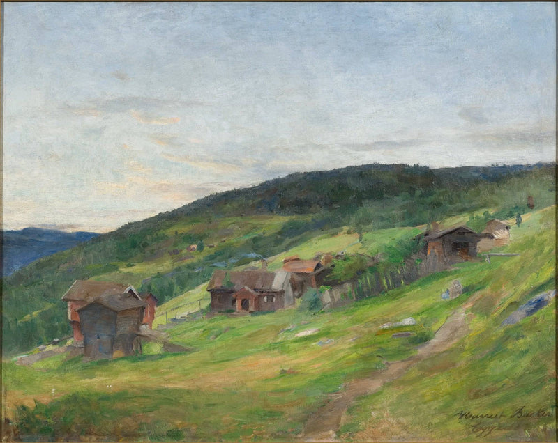 Landscape, Eggedal by Harriet Backer — Oil Painting Reproduction