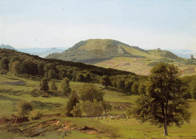 Landscape. Hill and Dale by Albert Bierstadt — Oil Painting Reproduction