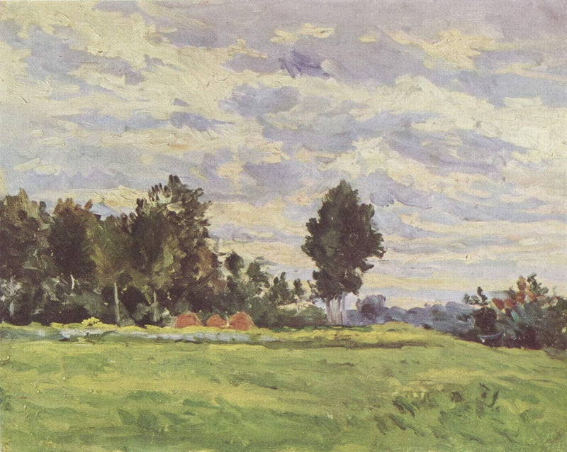 Landscape in the Ile de France by Paul Cezanne — Oil Painting Reproduction