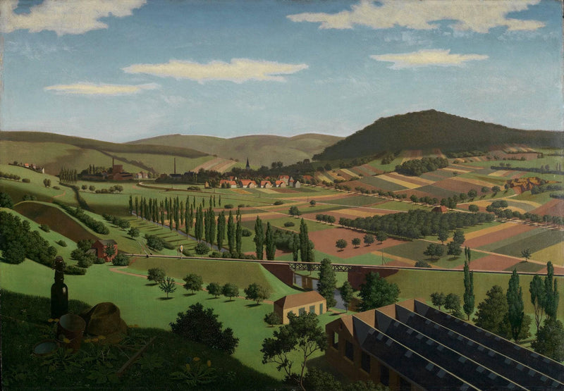 Landscape near Berghausen by Georg Scholz — Oil Painting Reproduction