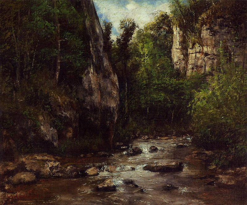 Landscape near Puit Noir, near Ornans by Gustave Courbet — Oil Painting Reproduction