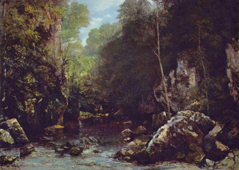 Landscape near Puits Noir, near Ornans by Gustave Courbet — Oil Painting Reproduction