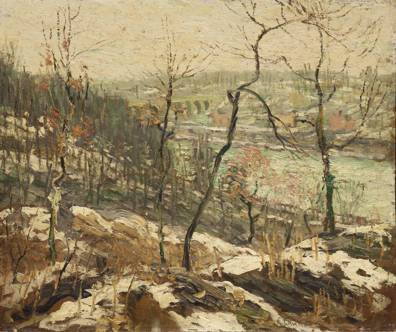 Landscape near the Harlem River by Ernest Lawson — Oil Painting Reproduction