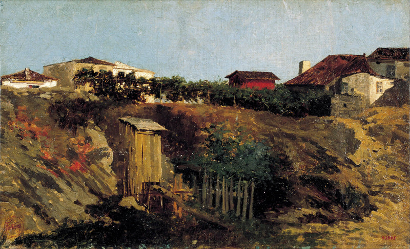Landscape of Portici by Marià Fortuny — Oil Painting Reproduction