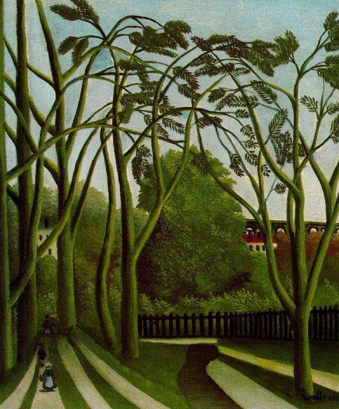 Landscape on the Banks of the Bievre at Becetre by Henri Rousseau — Oil Painting Reproduction
