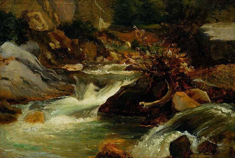 Landscape Study by Theodore Rousseau — Oil Painting Reproduction